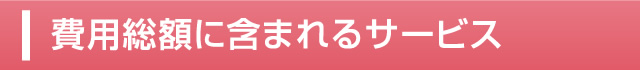 費用総額に含まれるサービス